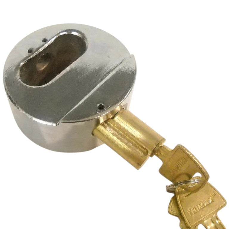 Trimax Maximum Security Hidden Shackle "Hockey Puck" Trailer Lock - Steel Body (DLHP)