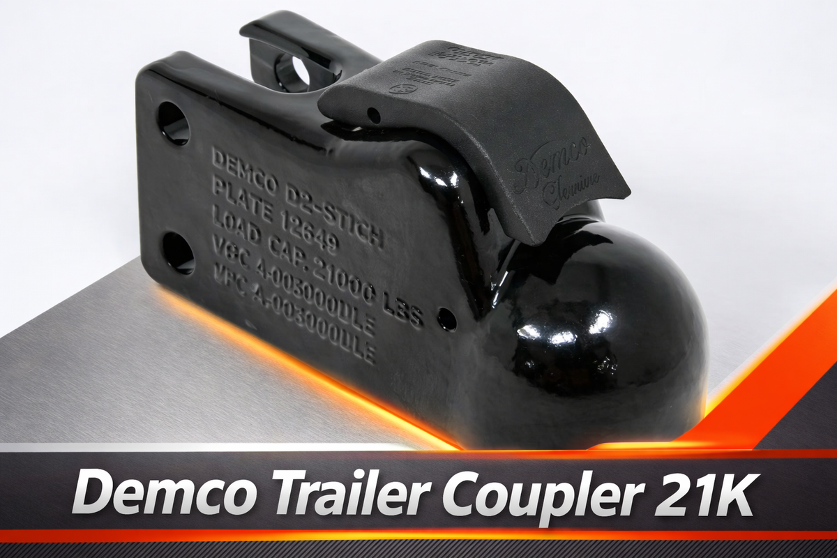 Demco Trailer Coupler - Cast - Adjustable Channel - eZ-Latch - Black - 2-5/16" Ball - 21K (DM14040-81)