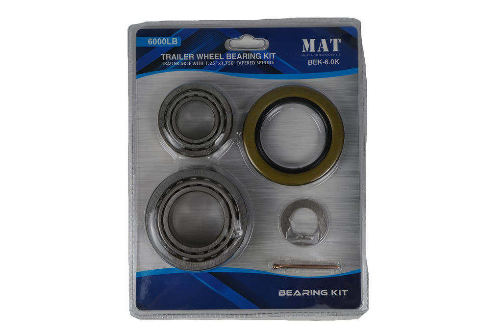 MAT Trailer Wheel Bearing Kit 6,000# Axle W/1.25" X 1.750" Tapered Spindle (BEK-6.0K)