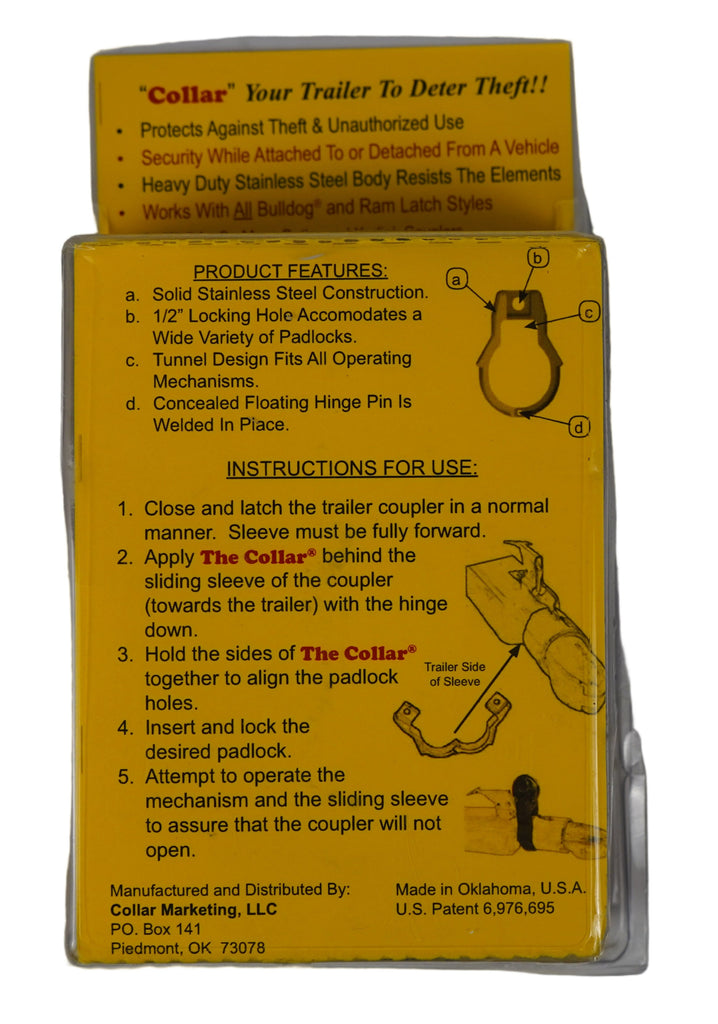 The Collar Coupler Lock Fits 2" and 2-5/16" Bulldog Style Couplers and Ram Latch Couplers Fits many Butler and Kodiak Couplers (TC-2)