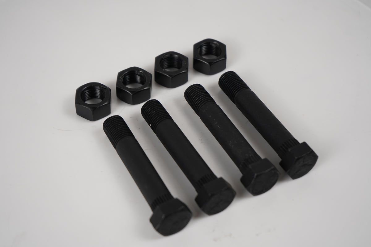 FOUR Trailer Leaf Spring Shackle Bolts 9/16" -18 X 3 Long with Lock Nuts (9163B-KITX4)