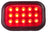 Jammy 3" x 5" Red LED Stop Turn Tail Lamp Kit 15 Diodes Black Grommet  3 Way PL-3 Female Connector (J-35-RK)