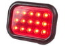 Jammy 3" x 5" Red LED Stop Turn Tail Lamp Kit 15 Diodes Black Grommet  3 Way PL-3 Female Connector (J-35-RK)