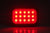 Jammy 3" x 5" Red LED Stop Turn Tail Lamp Kit 15 Diodes Black Grommet  3 Way PL-3 Female Connector (J-35-RK)