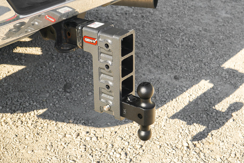 GEN-Y Hitch GH-614 - Gen-Y Mega Duty 2.5in Shank 9in Drop 3K TW 21K Hitch w/GH-061 Dual-Ball