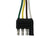 12" 4 Flat Truck Trailer Extension Cord with Male and Female Plug Wire (412)