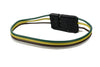 12" 4 Flat Truck Trailer Extension Cord with Male and Female Plug Wire (412)