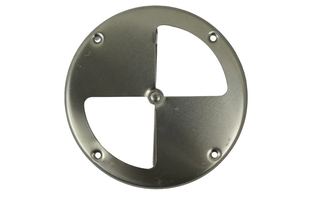 7.25" Polished Aluminum Round Air Wall Vent Horse Trailer Butterfly 7 1/4 (775)