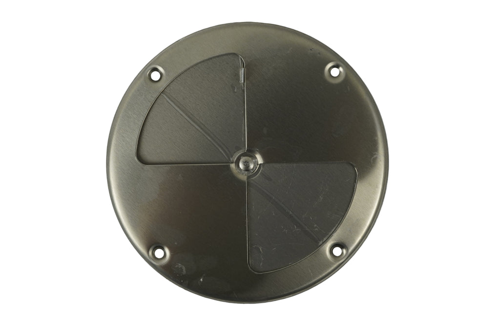 7.25" Polished Aluminum Round Air Wall Vent Horse Trailer Butterfly 7 1/4 (775)