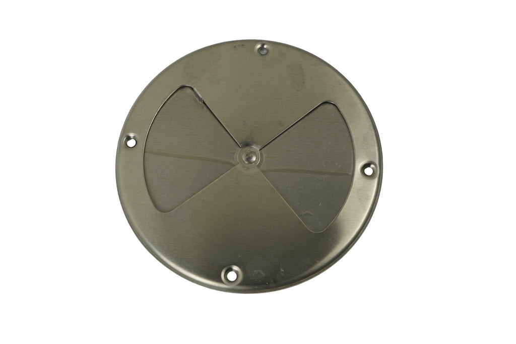 7.25" Polished Aluminum Round Air Wall Vent Horse Trailer Butterfly 7 1/4 (775)