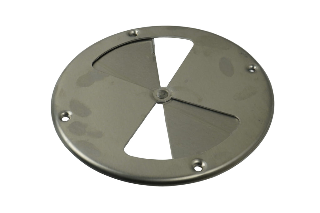 7.25" Polished Aluminum Round Air Wall Vent Horse Trailer Butterfly 7 1/4 (775)