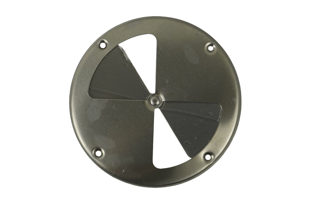 7.25" Polished Aluminum Round Air Wall Vent Horse Trailer Butterfly 7 1/4 (775)