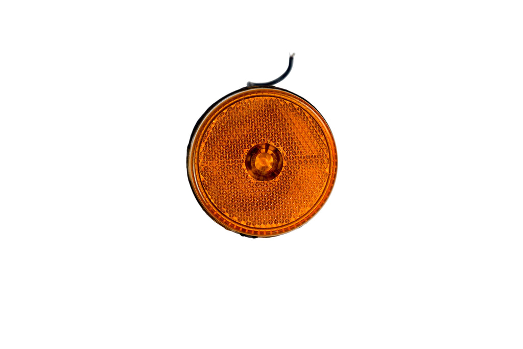 2.5" Amber Round Reflective Sealed Clearance Marker Light 7 LED Stud Mount 2 1/2 (J-2065-A)