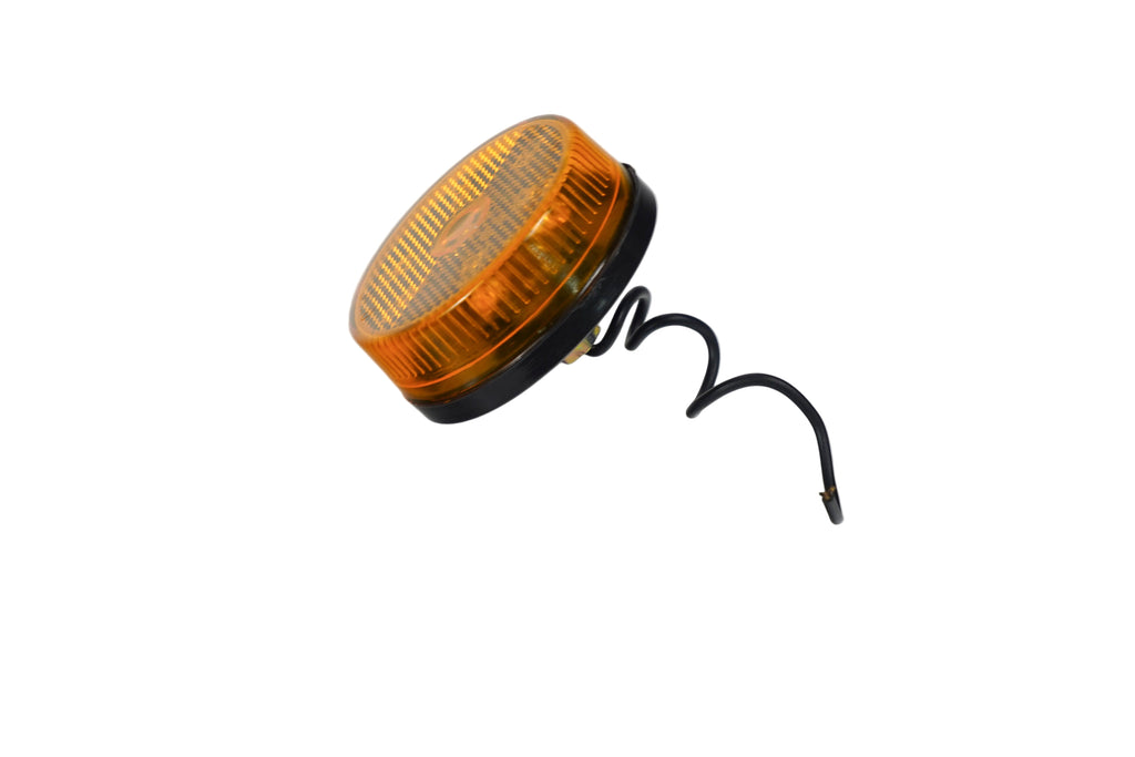 2.5" Amber Round Reflective Sealed Clearance Marker Light 7 LED Stud Mount 2 1/2 (J-2065-A)