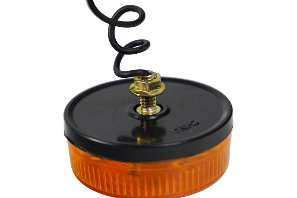 2.5" Amber Round Reflective Sealed Clearance Marker Light 7 LED Stud Mount 2 1/2 (J-2065-A)