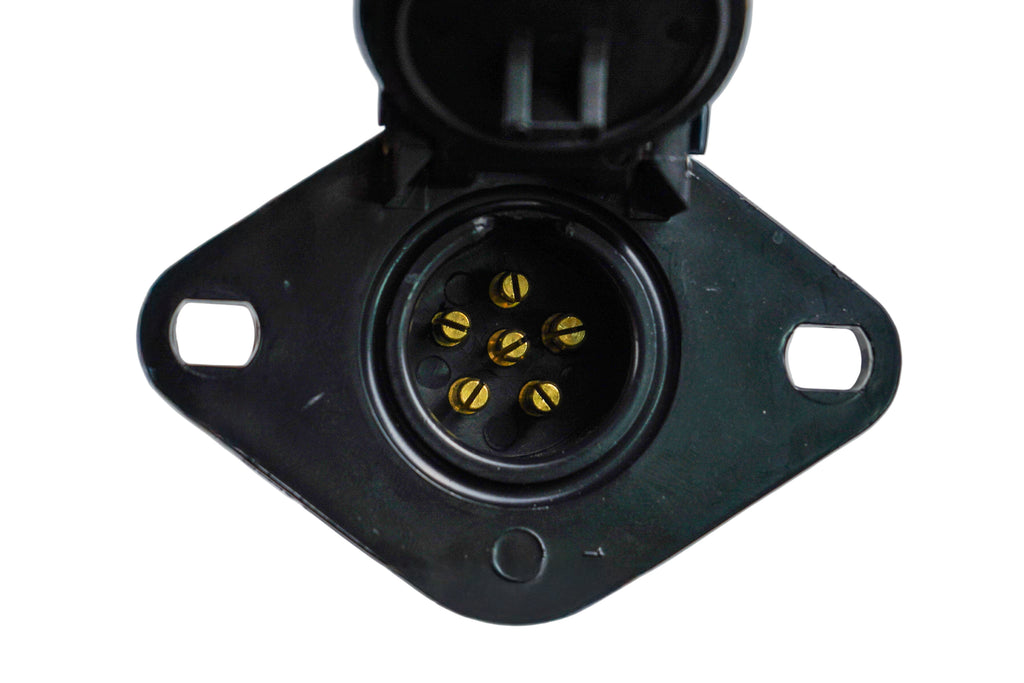 Calterm Plug n Tow 6 Wire Round  Vehicle Socket Trailer Truck RV  (08062)