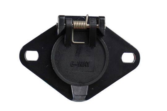Calterm Plug n Tow 6 Wire Round  Vehicle Socket Trailer Truck RV  (08062)