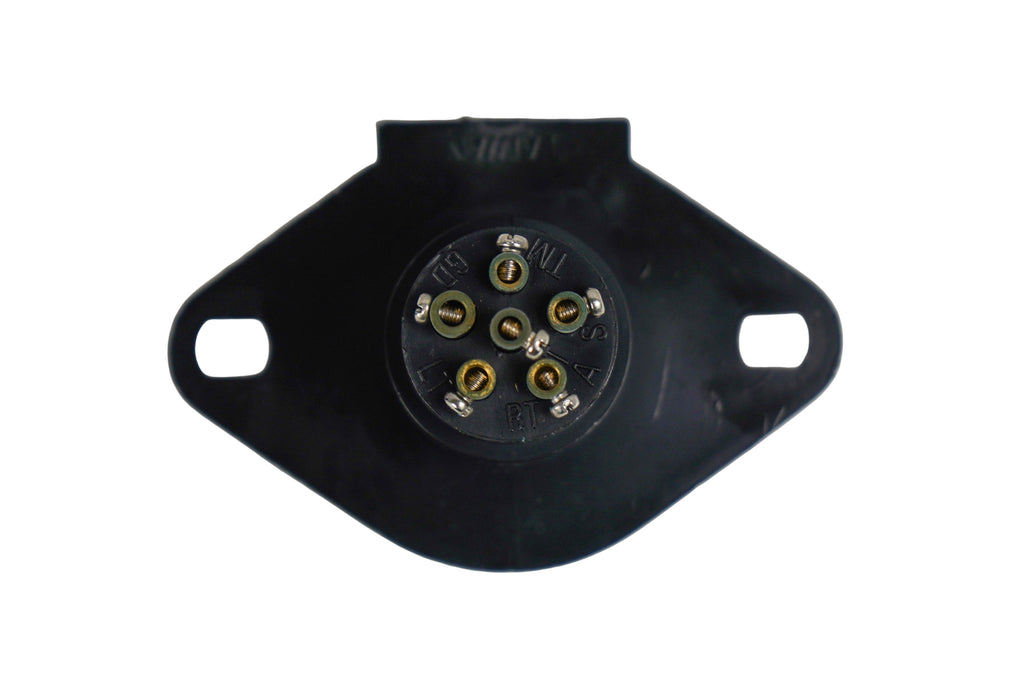 Calterm Plug n Tow 6 Wire Round  Vehicle Socket Trailer Truck RV  (08062)