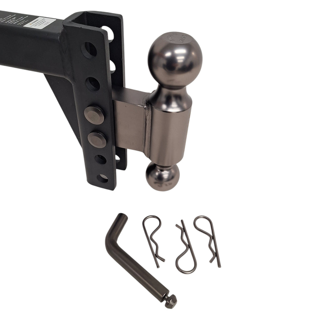 Adjustable Ball Mount – 10,000 lb – 2" Hitch – 6" Rise or Drop - etrailer (e66PR)