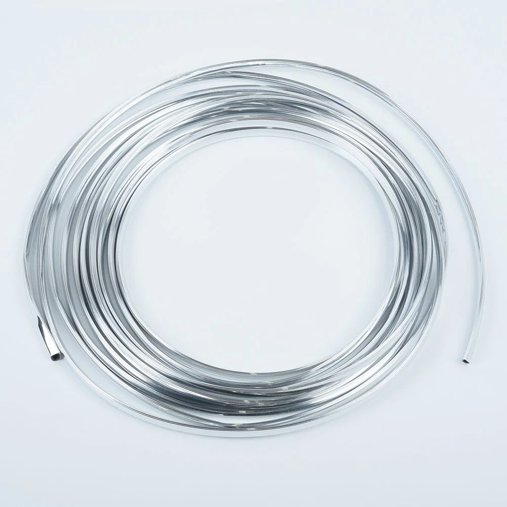 Chrome-Style U-Shape Edge Trim — 10 ft Section Universal Decorative Door, Hood and Body Moulding (EGC-LOTOF10)