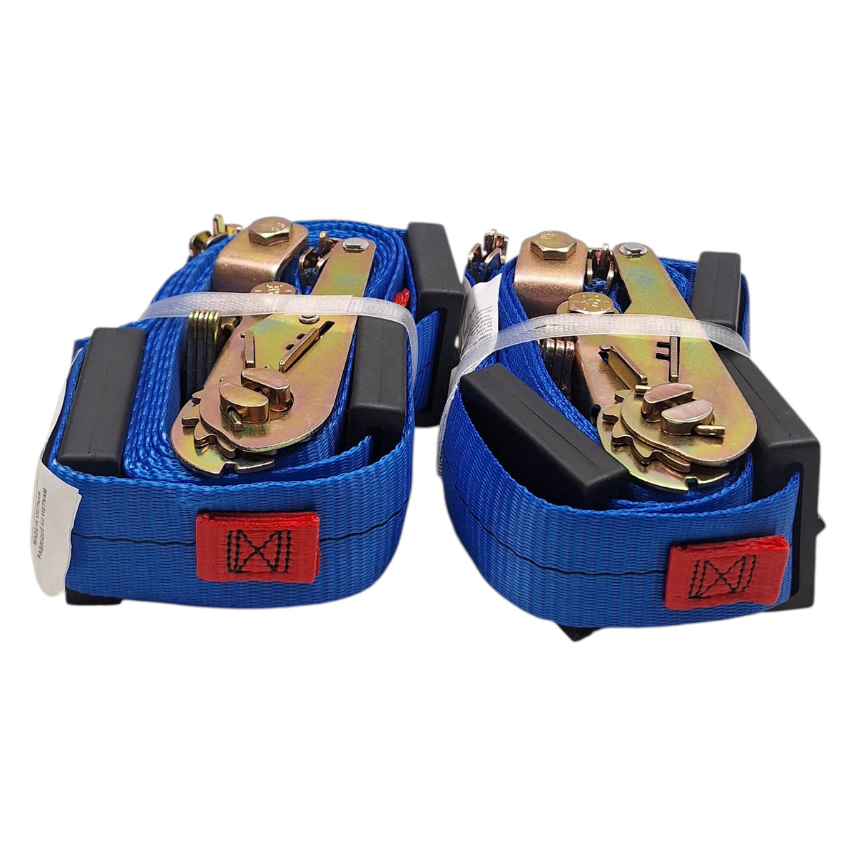 Two - Erickson E-Track Wheel Tie-Down Strap w/ Roller Idler and Ratchet - 2 x 12' 1,100 lbs Working Load Limit (EM58523-LOTOF2)