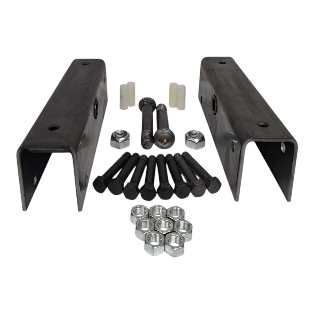 Pair Trailer Suspension Rebuilt Kit Slipper Spring 12" Equalizer Bushings Bolts (EQ-12-REBUILD-KIT)