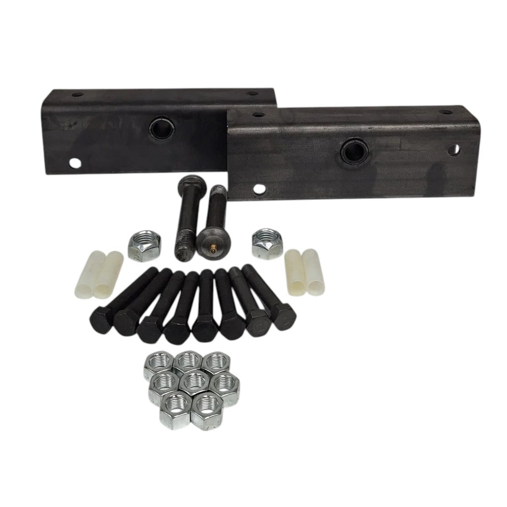 Pair Trailer Suspension Rebuilt Kit Slipper Spring 12" Equalizer Bushings Bolts (EQ-12-REBUILD-KIT)
