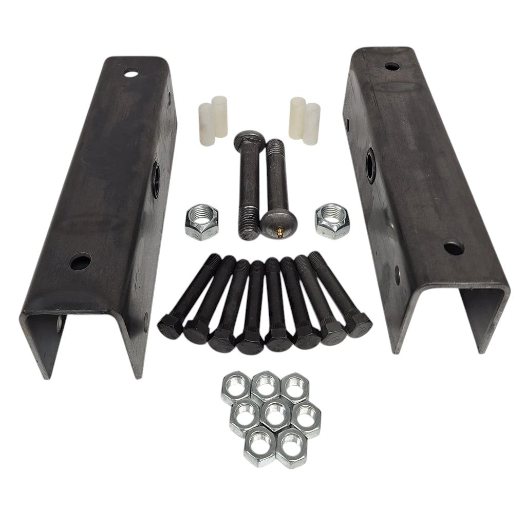 Pair Trailer Suspension Rebuilt Kit Slipper Spring 12" Equalizer Bushings Bolts (EQ-12-REBUILD-KIT)