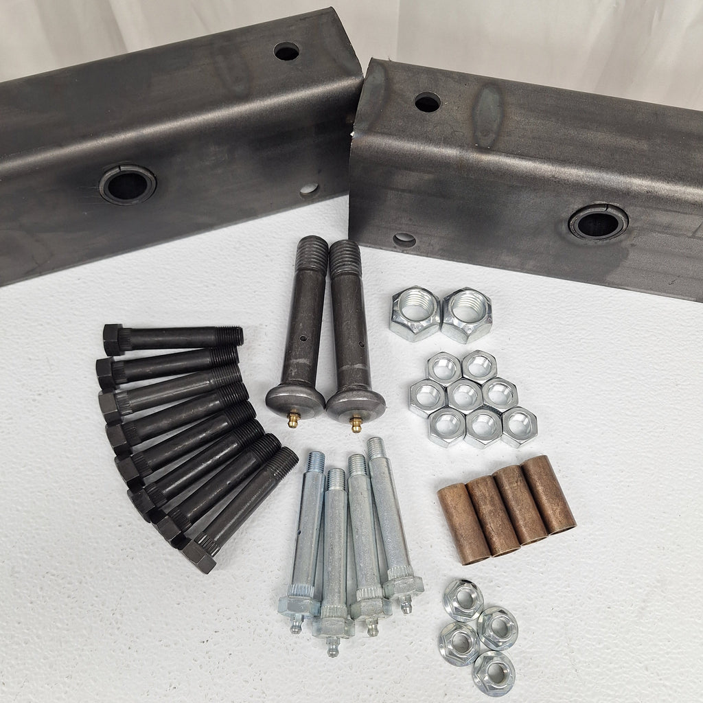 Tandem Trailer Suspension Rebuilt Kit Slipper Springs 12 Long Equalizer Wet Bolts Bronze bushings bolts (EQ-12-REBUILD-WB-KIT)