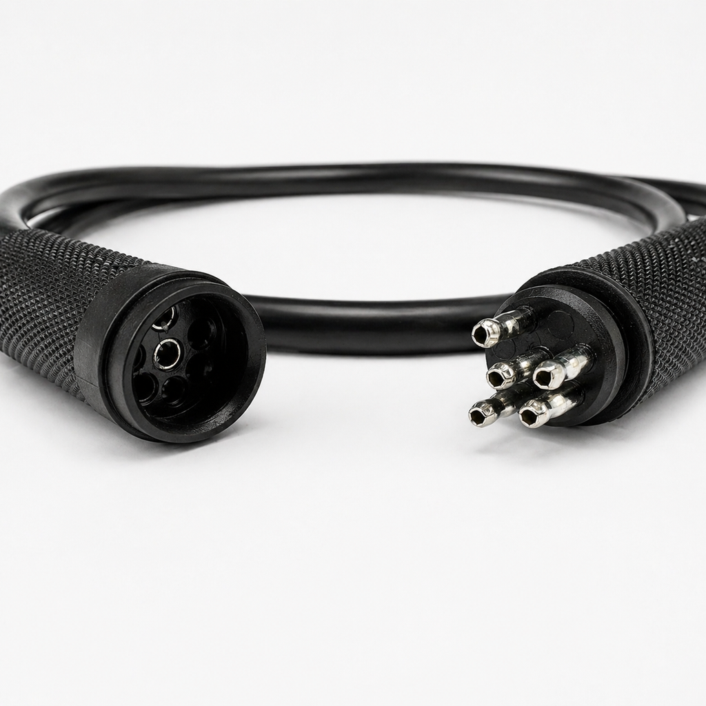 7-Way RV Blade Extension Cord — 48" Trailer Wiring Extension Cable (EXT-48-A)