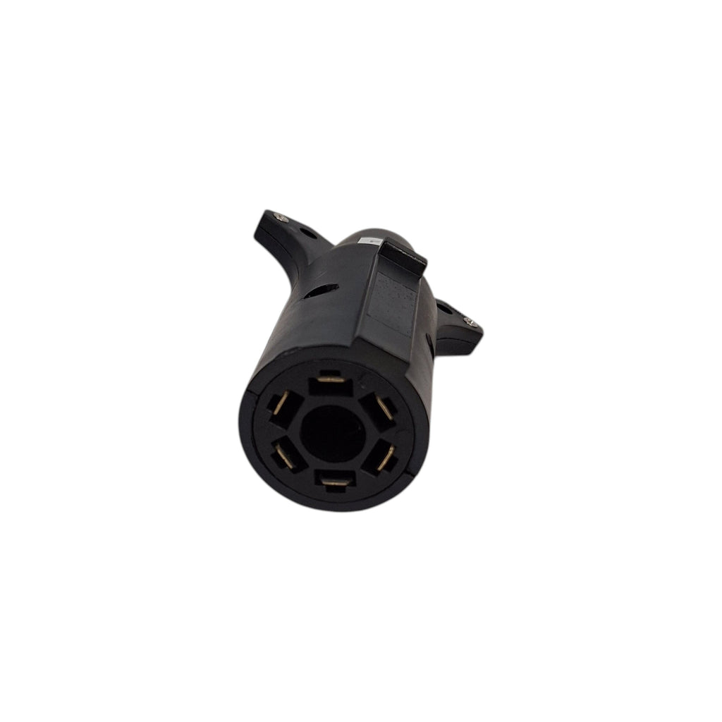 Trailer Plug Adapter 7 Way Round "RV" to 6 Round Pin Wire Cord Horse converter (F76R)