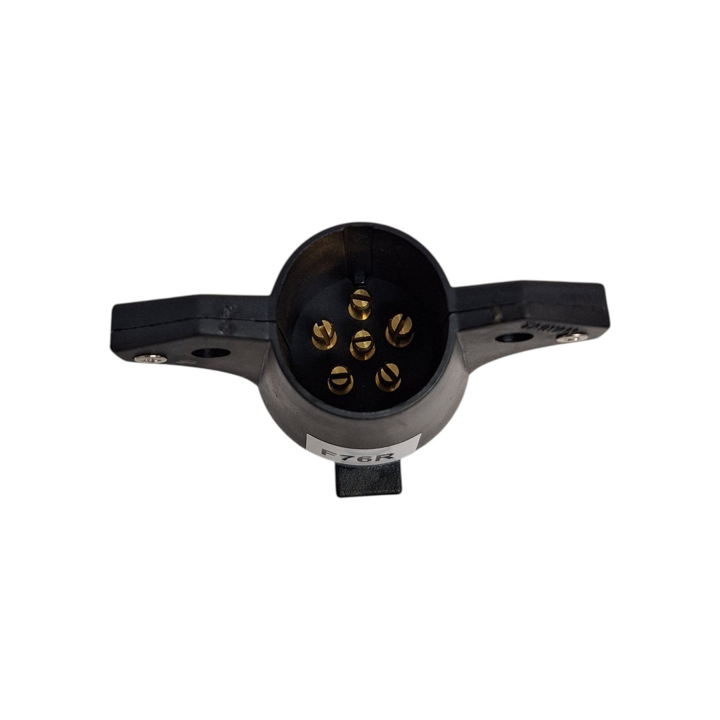 Trailer Plug Adapter 7 Way Round "RV" to 6 Round Pin Wire Cord Horse converter (F76R)