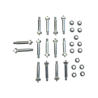 Fourteen - 0.56" x 3" Wet Bolts with 7/16" (0.44") Step-Down Thread, Hex Head Greaseable Bolts & FA-6-92Z Nuts for Trailer Suspension (FA-7-187-KITX14)