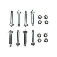 Eight - 0.56" x 3" Wet Bolts with 7/16" (0.44") Step-Down Thread, Hex Head Greaseable Bolts & FA-6-92Z Nuts for Trailer Suspension (FA-7-187-KITx8)