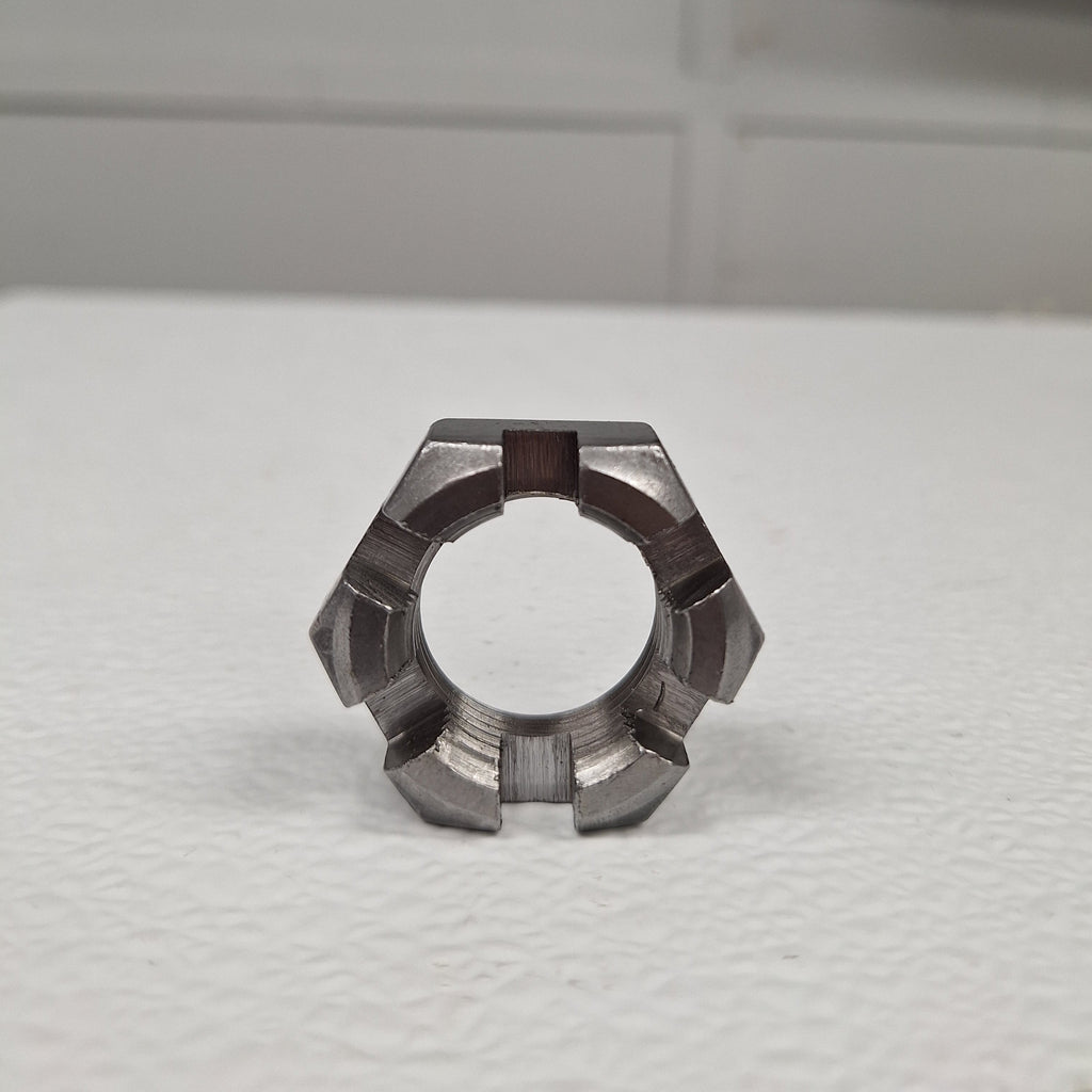 1"-14 Fine Thread 6-Slot Spindle Castle Nut for Dexter, AL-KO, and Rockwell Trailer Axles (FA-SN100)