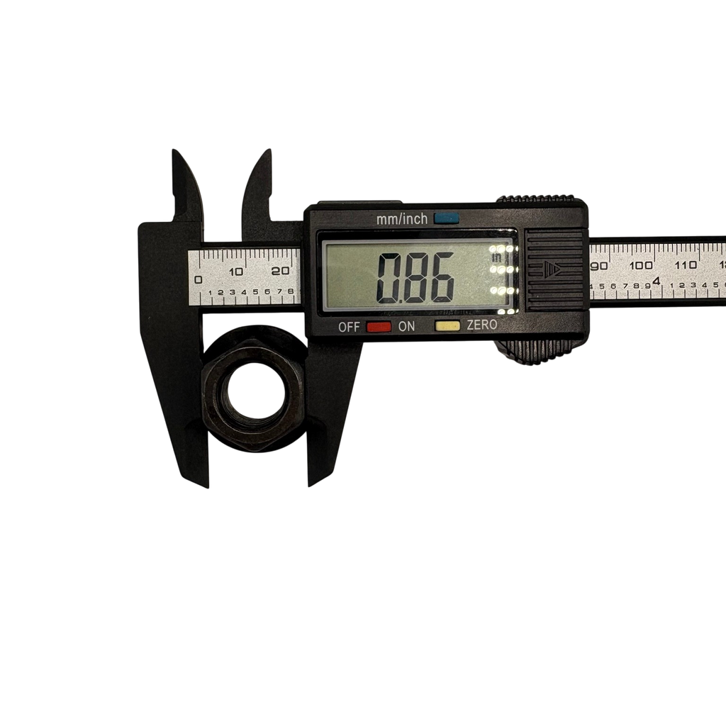 9/16"-18 Serrated Hex Flange Nut — Black Finish — 7/8" Hex (FPN916L)