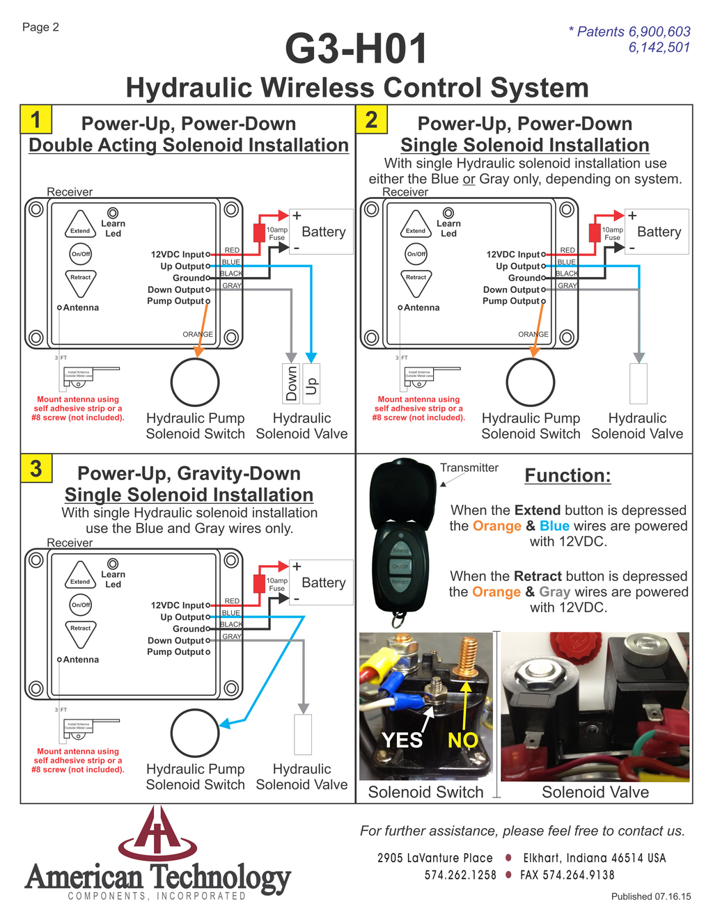 Replacement Dump Trailer Remote Key FOB – Extend/Retract Wireless Control – RCS08 Only (KF08-02)