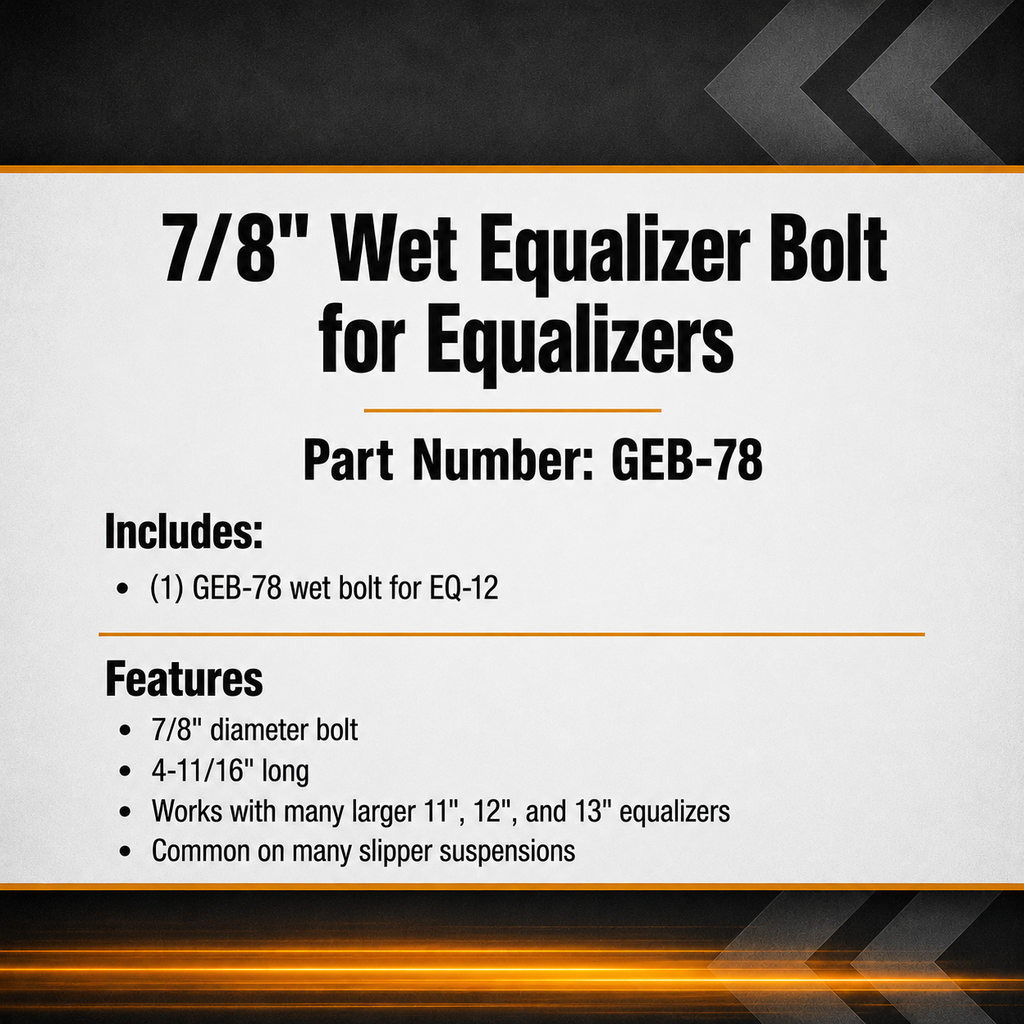 Greaseable Bolt, New Deal 7/8" for EQ-12 (GEB-78)