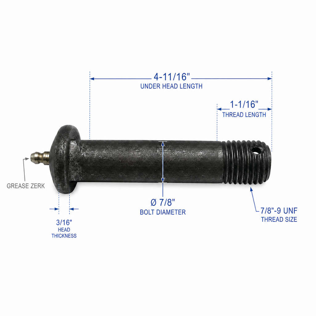 Greaseable Bolt, New Deal 7/8" for EQ-12 (GEB-78)