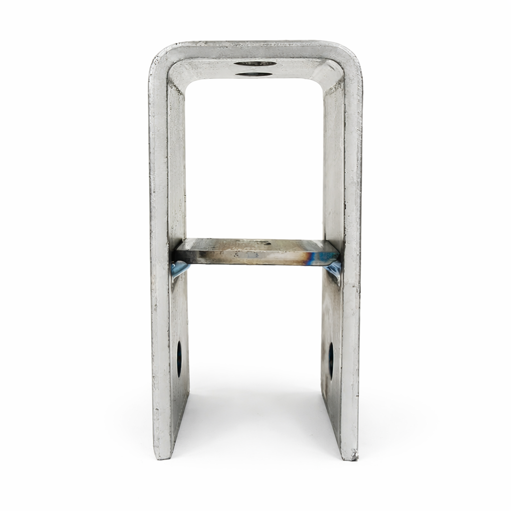 Pair of Rear Slipper Spring Hangers 2" Wide - 3.47" Spring Height to Wear Plate - 6" Tall - 4" Long (HG-15854-R-LOTOF2)