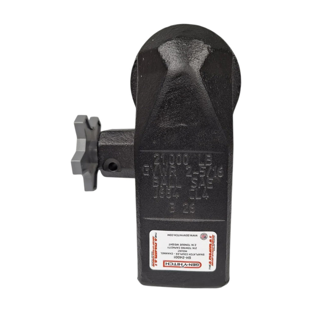 Gen-Y Admiral Bumper Coupler with SnapLatch – 20,000 lb Capacity – 2,000 lb Tongue Weight (GH-24001)