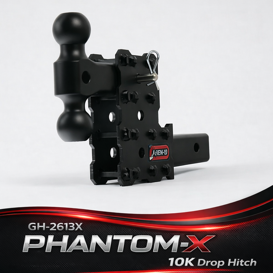 PHANTOM-X 2" Solid Shank Drop Hitch — 10K Capacity (GH-2613X)
