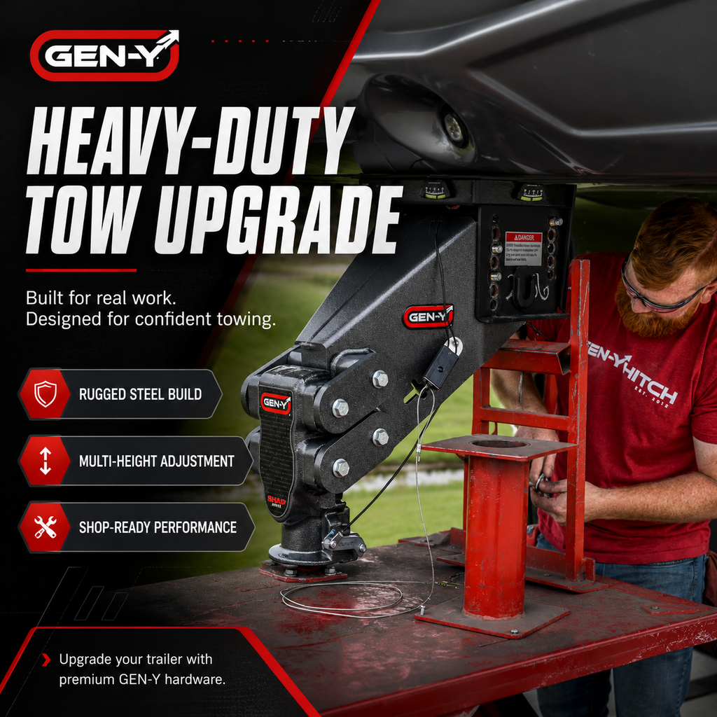 GEN-Y 5th Wheel to Gooseneck Pin Box — 30K GTW / 6.5K TW (GH-8076AL)