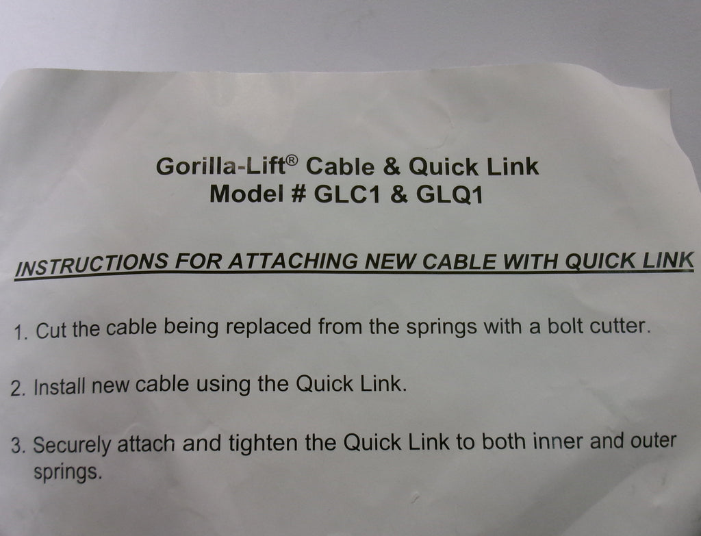 Replacement Cable with Quick link for Gorilla Lift GOR2LIFT Trailer Ramp Gate (GLC1-Q1)