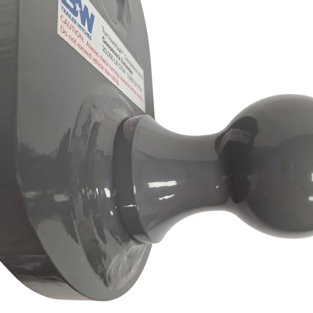 B&W Turnoverball 4" Gooseneck Ball Hitch Extender – 20,000 lb GTW (GNXA4085)