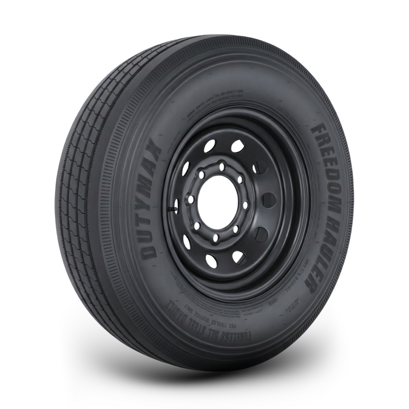 235/80R16 Load Range E Trailer Tire & Wheel Assembly – 16x6 – 8 on 6.5 – Black Mod