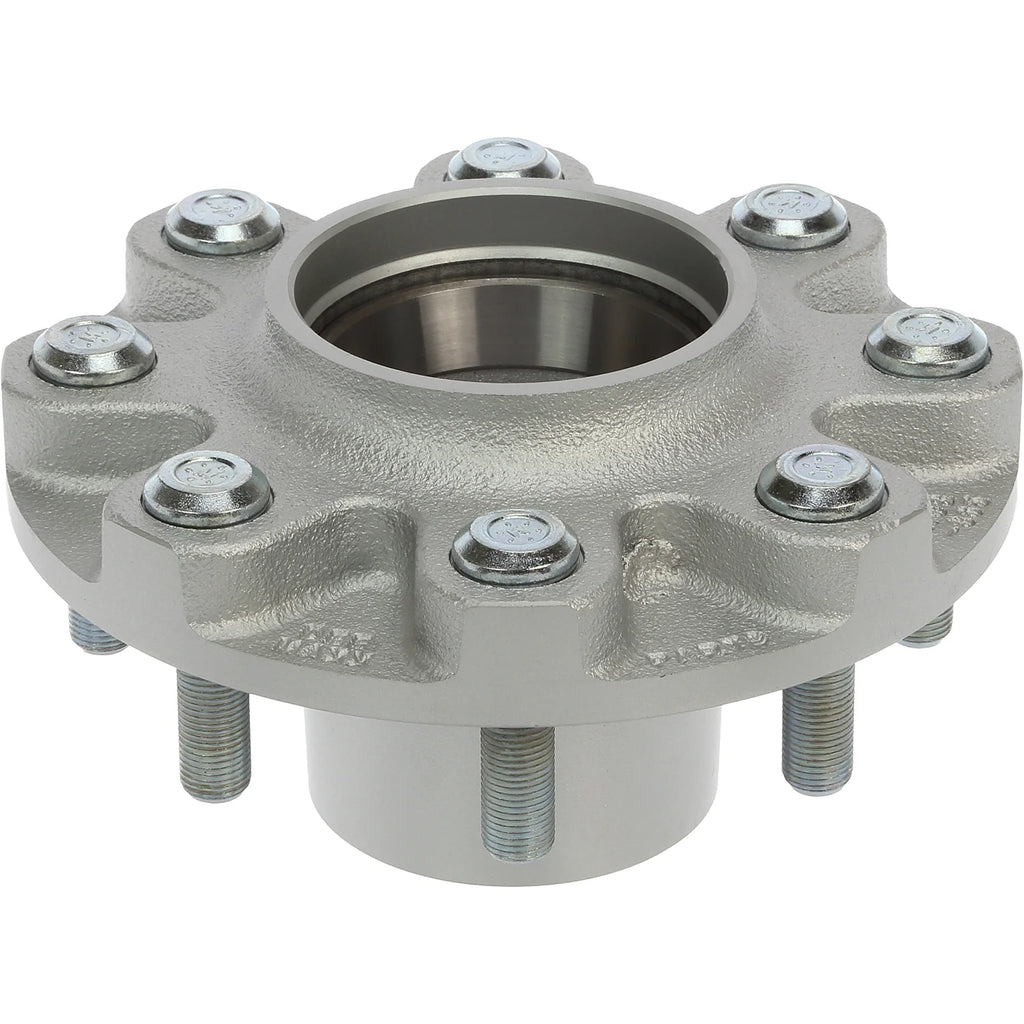 DeeMaxx 8K Galvanized Trailer Hub - 8 on 6.5″ Bolt Pattern with 9/16″ Studs (HUB-865NT-9-GALV)
