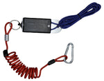 Breakaway Switch Assembly 4' Long Coiled Rubber Breakaway Cable w/Plunger Pin Carabiner Connector Trailer (BRK-ASMBLY)