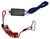 Breakaway Switch Assembly 4' Long Coiled Rubber Breakaway Cable w/Plunger Pin Carabiner Connector Trailer (BRK-ASMBLY)