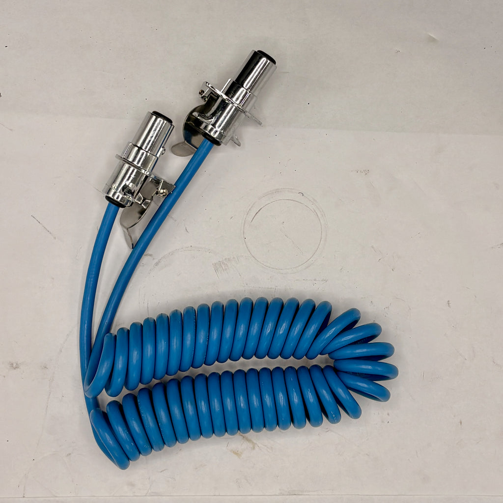 Roadmaster RM-164 Hybrid Flexo-Coil 7-Way to 6-Way Power Cord – Blue – 8' (RM-164)